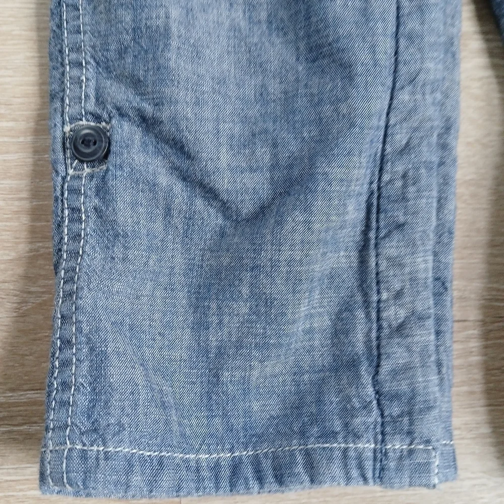 Baby GAP 1969 Jumpsuit Lightweight Chambray w/Jersey Lining Cotton Blue